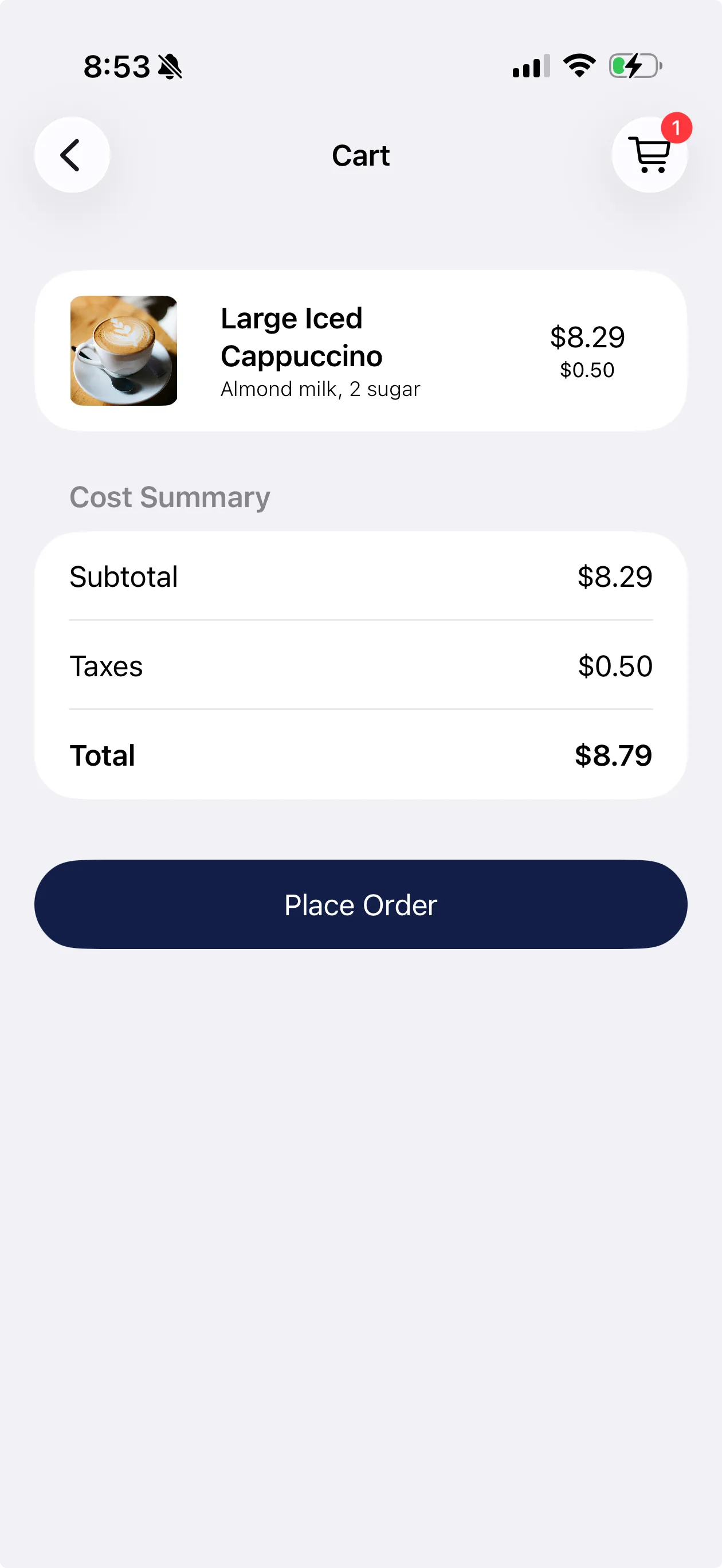 Roasting Plant cart and checkout